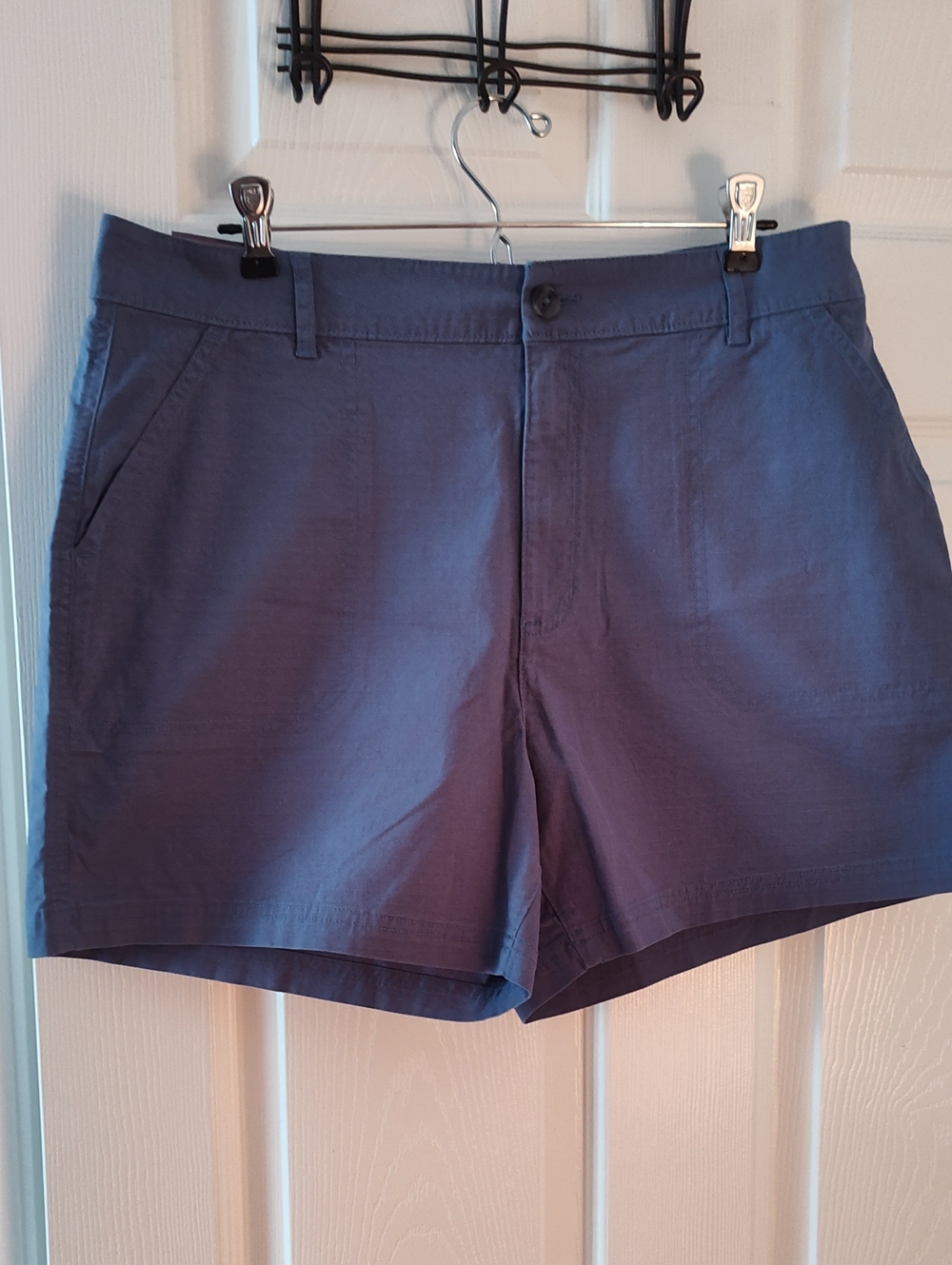Eddie Bauer Slate Blue Flat-Front Men's Shorts